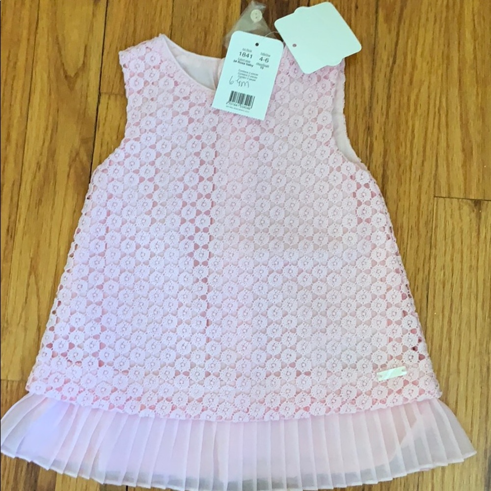 Girls pink floral dress